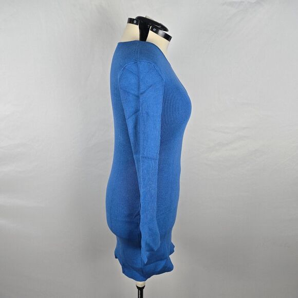 Koinshha Sweater Dress Women's XL Blue Slim Fit Long Sleeve Pullover Round Neck - Picture 13 of 16